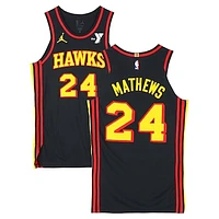 Garrison Mathews Atlanta Hawks Player-Issued #24 Black Jordan Brand Jersey from the 2024-25 NBA Season - Size 46+4