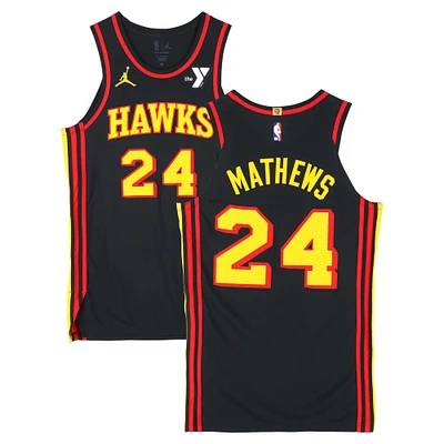 Garrison Mathews Atlanta Hawks Player-Issued #24 Black Jordan Brand Jersey from the 2024-25 NBA Season - Size 46+4