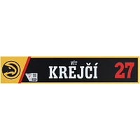 Vit Krejci Atlanta Hawks Player-Issued Black Nameplate from the 2024-25 NBA Season