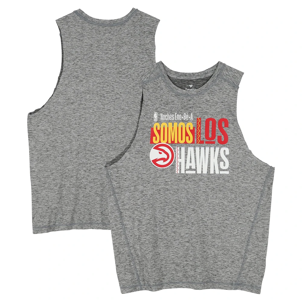 Trae Young Atlanta Hawks Player-Worn Gray Los Hawks Sleeveless Shirt from the 2024-25 NBA Season - Size L