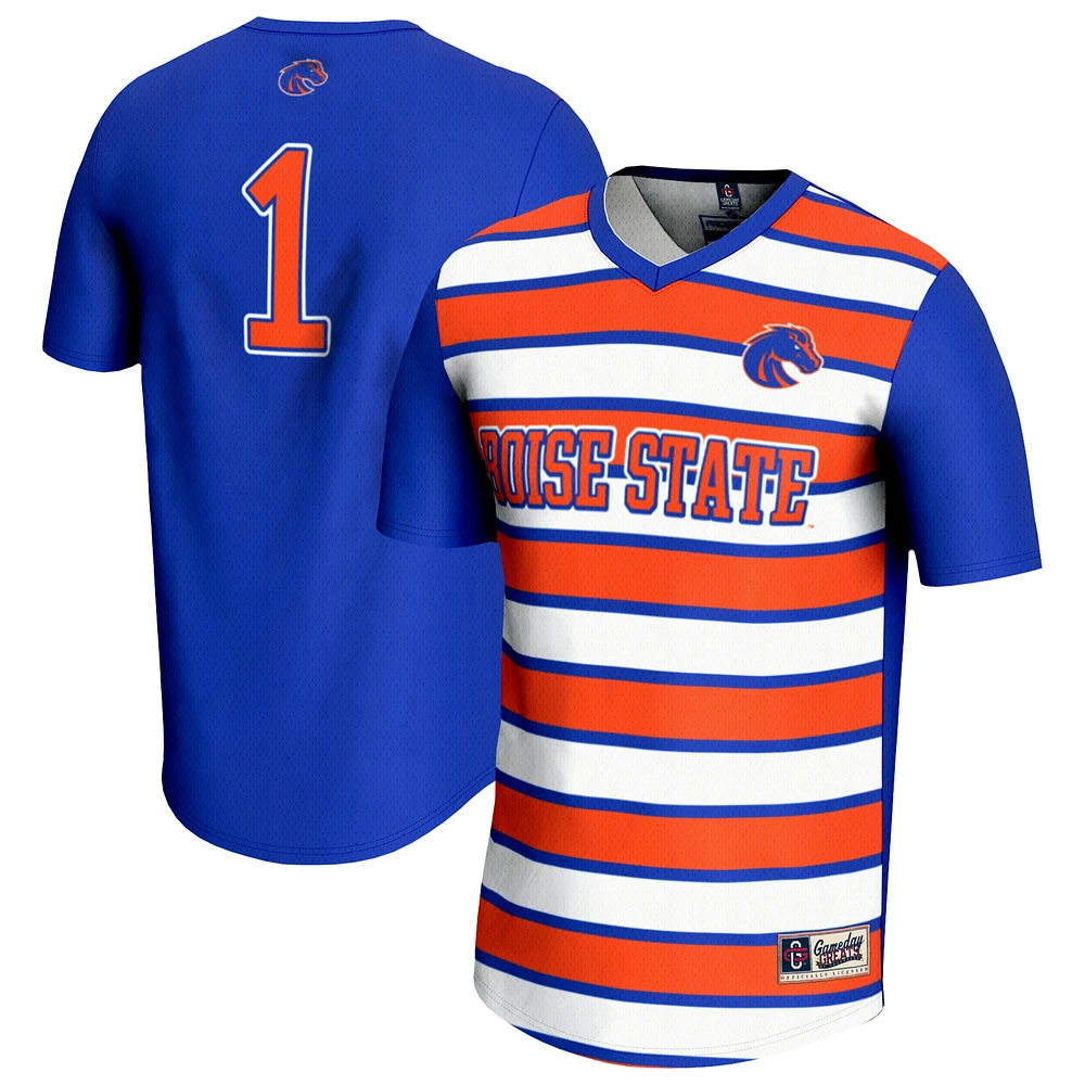 Unisex GameDay Greats #1 Royal Boise State Broncos Lightweight Soccer Fashion Jersey