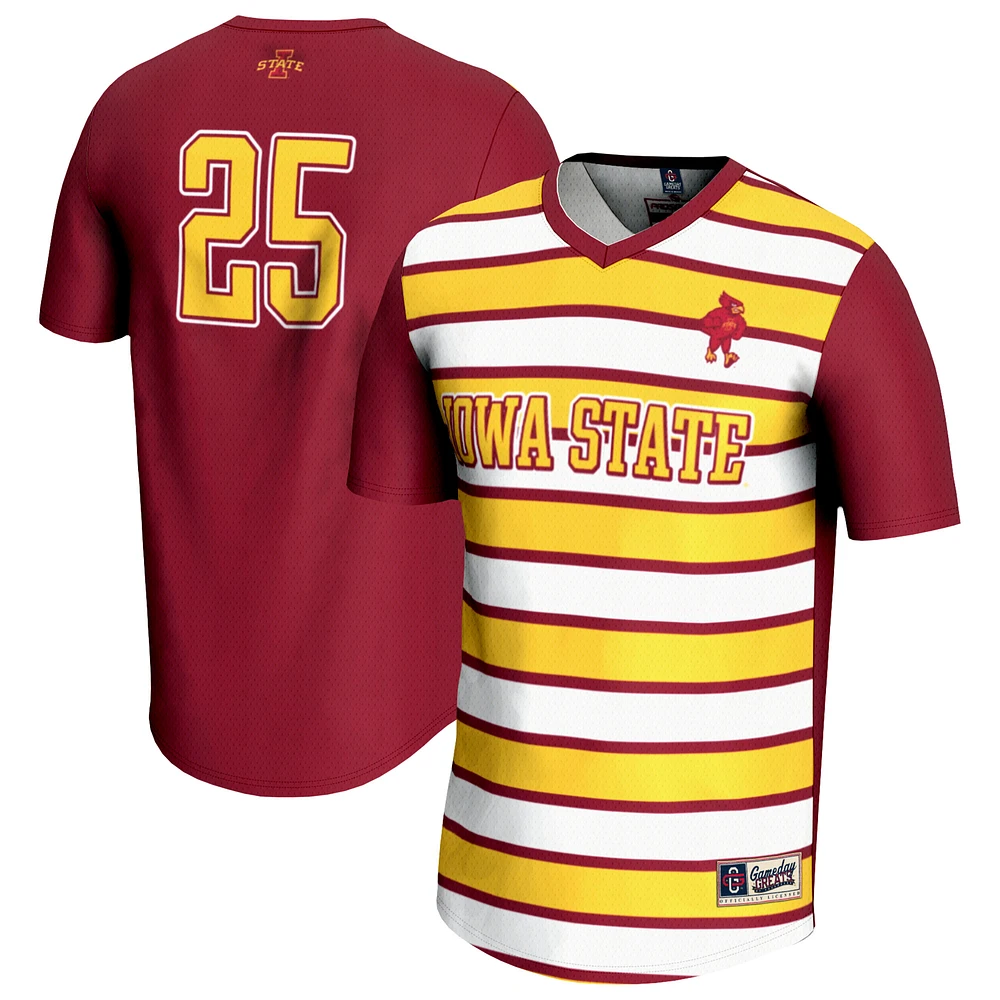 Unisex GameDay Greats #25 Cardinal Iowa State Cyclones Lightweight Soccer Fashion Jersey