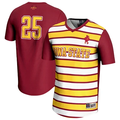 Unisex GameDay Greats #25 Cardinal Iowa State Cyclones Lightweight Soccer Fashion Jersey