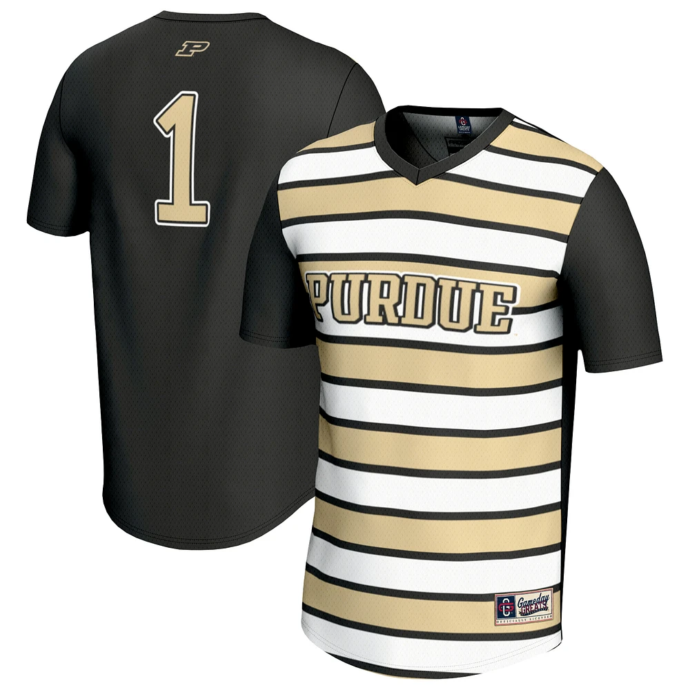 Unisex GameDay Greats #1 Black Purdue Boilermakers Lightweight Soccer Fashion Jersey