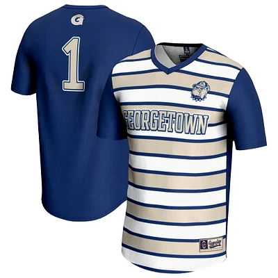 Unisex GameDay Greats #1 Navy Georgetown Hoyas Lightweight Soccer Fashion Jersey