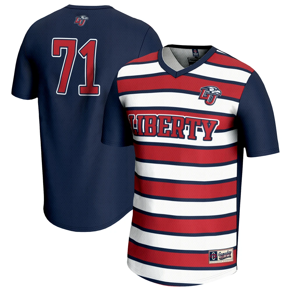 Youth GameDay Greats #71 Navy Liberty Flames Lightweight Soccer Fashion Jersey