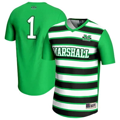 Youth GameDay Greats #1 Kelly Green Marshall Thundering Herd Lightweight Soccer Fashion Jersey