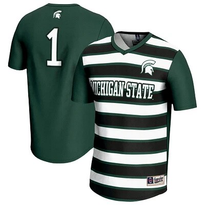 Youth GameDay Greats #1 Green Michigan State Spartans Lightweight Soccer Fashion Jersey