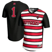 Youth GameDay Greats #1 Black Rutgers Scarlet Knights Lightweight Soccer Fashion Jersey