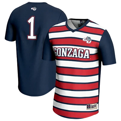 Youth GameDay Greats #1 Navy Gonzaga Bulldogs Lightweight Soccer Fashion Jersey