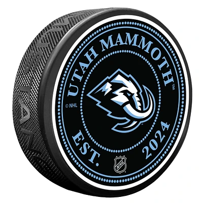 Utah Mammoth Stud Design Hockey Puck