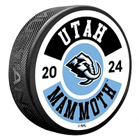 Utah Mammoth Cog Hockey Puck