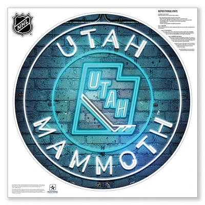 Utah Mammoth  28" x 28" Neon Primary Wall Decal