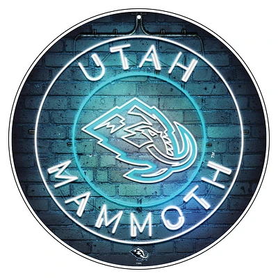 Utah Mammoth  22" Neon Round Wall Sign