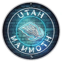 Utah Mammoth  22" Neon Round Wall Sign