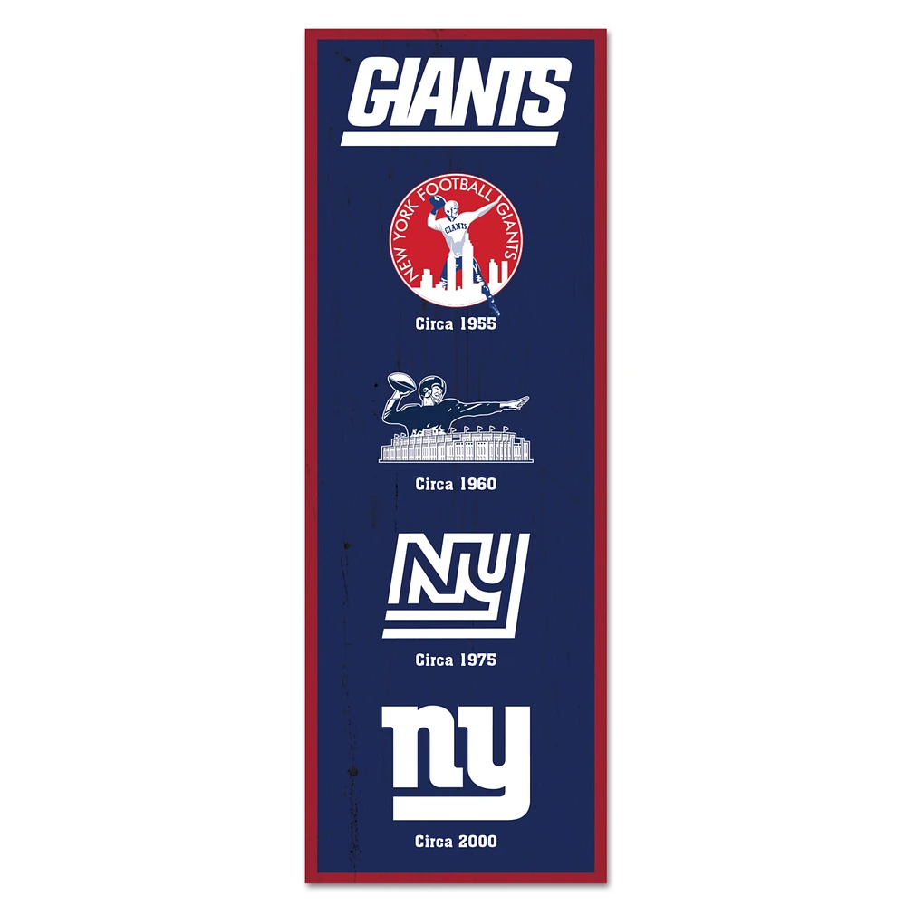 WinCraft New York Giants 6" x 17" Logo Evolution Wood Sign