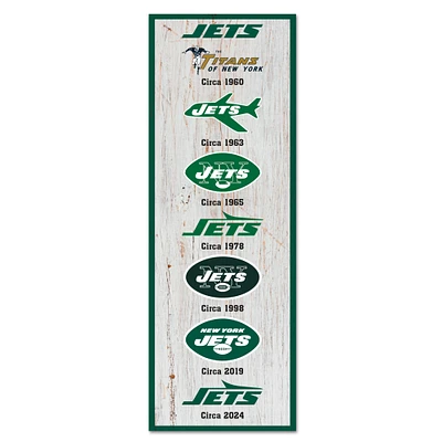 WinCraft New York Jets 6" x 17" Logo Evolution Wood Sign