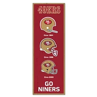 WinCraft San Francisco 49ers 6" x 17" Logo Evolution Wood Sign