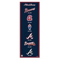 WinCraft Atlanta Braves 6" x 17" Logo Evolution Wood Sign