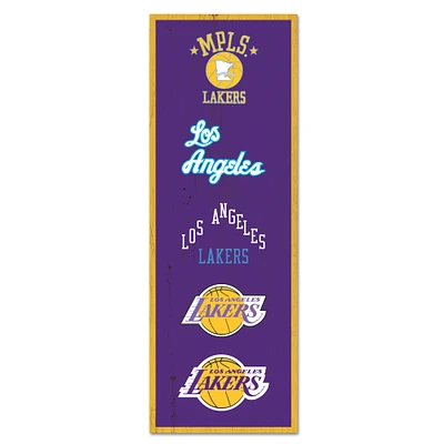 WinCraft Los Angeles Lakers 6" x 17" Logo Evolution Wood Sign