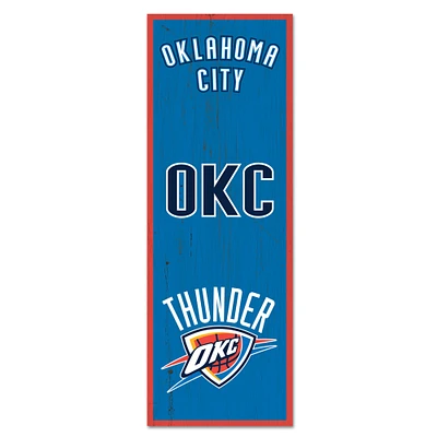 WinCraft Oklahoma City Thunder 6" x 17" Logo Evolution Wood Sign