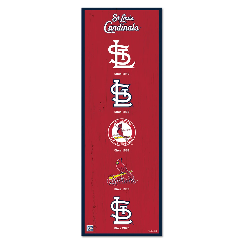 WinCraft St. Louis Cardinals 6" x 17" Logo Evolution Wood Sign