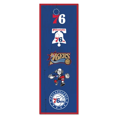 WinCraft Philadelphia 76ers 6" x 17" Logo Evolution Wood Sign