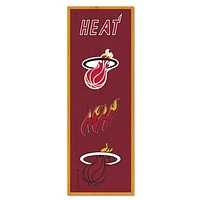 WinCraft Miami Heat 6" x 17" Logo Evolution Wood Sign