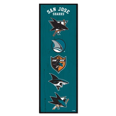 WinCraft San Jose Sharks 6" x 17" Logo Evolution Wood Sign