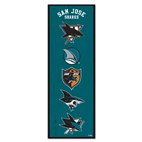 WinCraft San Jose Sharks 6" x 17" Logo Evolution Wood Sign