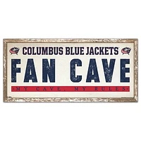 WinCraft Columbus Blue Jackets 6" x 17" Fan Cave Wood Sign