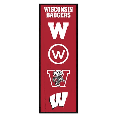 WinCraft Wisconsin Badgers 6" x 17" Logo Evolution Wood Sign