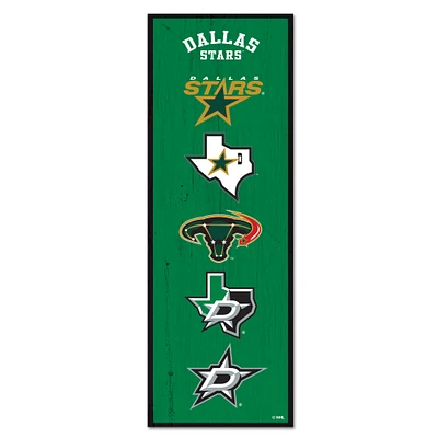 WinCraft Dallas Stars 6" x 17" Logo Evolution Wood Sign