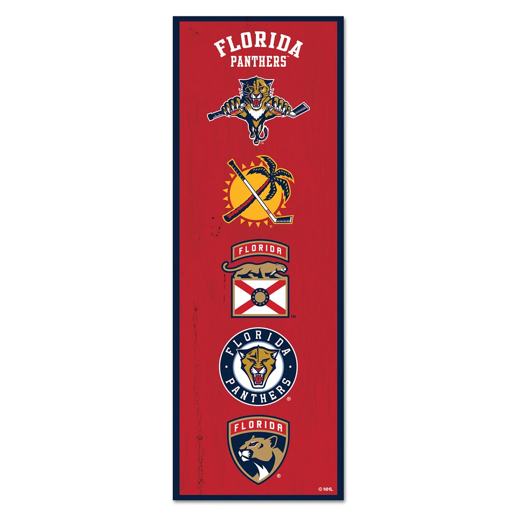 WinCraft Florida Panthers 6" x 17" Logo Evolution Wood Sign