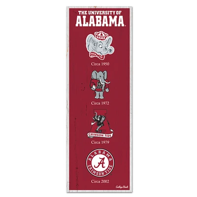 WinCraft Alabama Crimson Tide 6" x 17" Logo Evolution Wood Sign