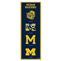 WinCraft Michigan Wolverines 6" x 17" Logo Evolution Wood Sign