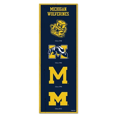 WinCraft Michigan Wolverines 6" x 17" Logo Evolution Wood Sign