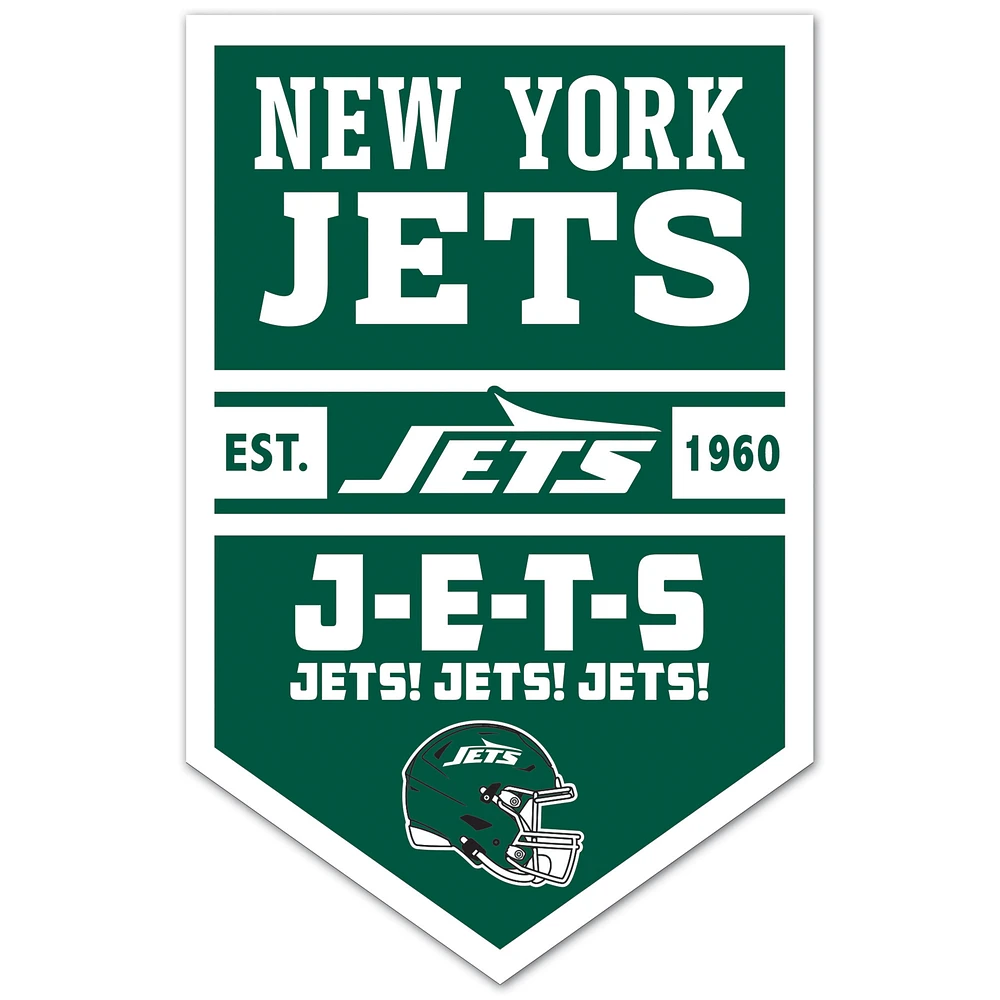 WinCraft New York Jets 11" x 17" Chevron Wood Sign