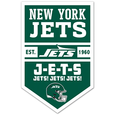 WinCraft New York Jets 11" x 17" Chevron Wood Sign