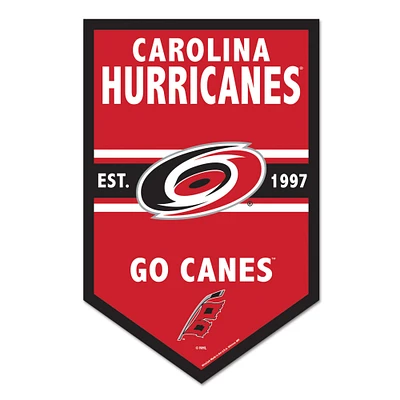 WinCraft Carolina Hurricanes 11" x 17" Chevron Wood Sign