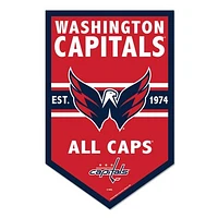 WinCraft Washington Capitals 11" x 17" Chevron Wood Sign