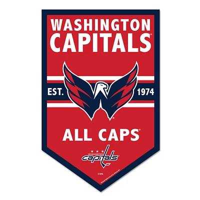 WinCraft Washington Capitals 11" x 17" Chevron Wood Sign