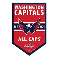 WinCraft Washington Capitals 11" x 17" Chevron Wood Sign