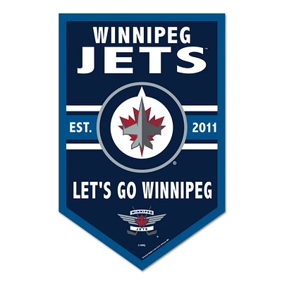 WinCraft Winnipeg Jets 11" x 17" Chevron Wood Sign