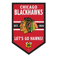WinCraft Chicago Blackhawks 11" x 17" Chevron Wood Sign