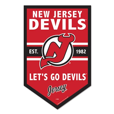 WinCraft New Jersey Devils 11" x 17" Chevron Wood Sign