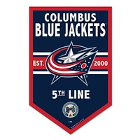 WinCraft Columbus Blue Jackets 11" x 17" Chevron Wood Sign