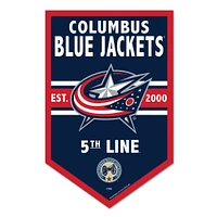 WinCraft Columbus Blue Jackets 11" x 17" Chevron Wood Sign