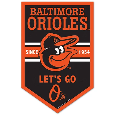 WinCraft Baltimore Orioles 11" x 17" Chevron Wood Sign