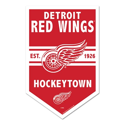 WinCraft Detroit Red Wings 11" x 17" Chevron Wood Sign